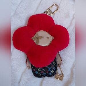 Plush Vivi Luxury Black and Red Bag Charm